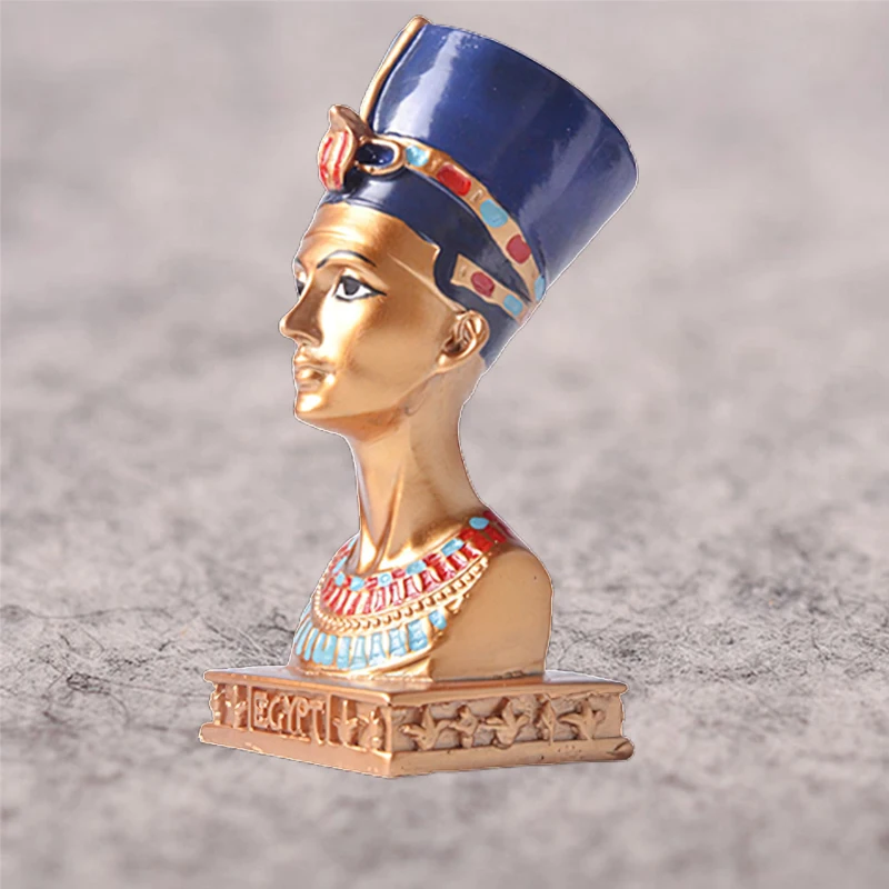 Fortune Egyptian Retro Souvenir Queen Head Ornaments Office Home Decoration Egypt Queen Figurines Gift