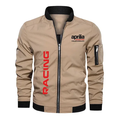Мужская мотоциклетная куртка aprilia RSV4, куртка с принтом логотипа в стиле хип-хоп, уличная одежда, новая куртка-бомбер в стиле милитари, мужская бейсбольная куртка
