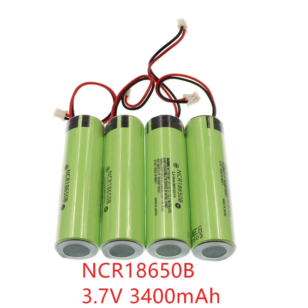 

18650 Battery Rechargeable Li-lon 3.7V 3400mAh With PCB+2P Pulg Lead Fo Electric Toys Nail Lamp Player Bluetooth Speaker Battery
