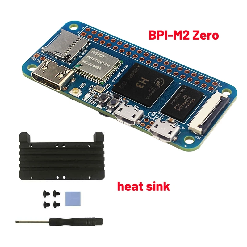 

Для банана Pi BPI-M2 Zero Allwinner H3 Quad Core Cortex-A7 H265/HEVC 1080P 512 Мб DDR3 макетная плата с радиатором