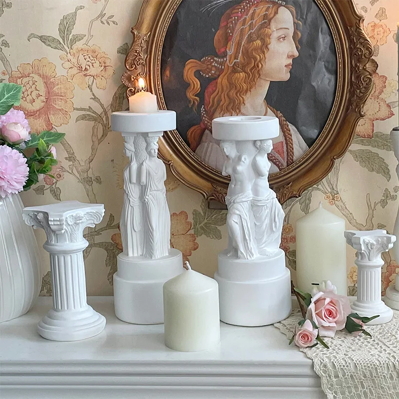 Roman Column Pilla Candlestick  Tea Light Stand Home Wedding Decoration Table Ornaments