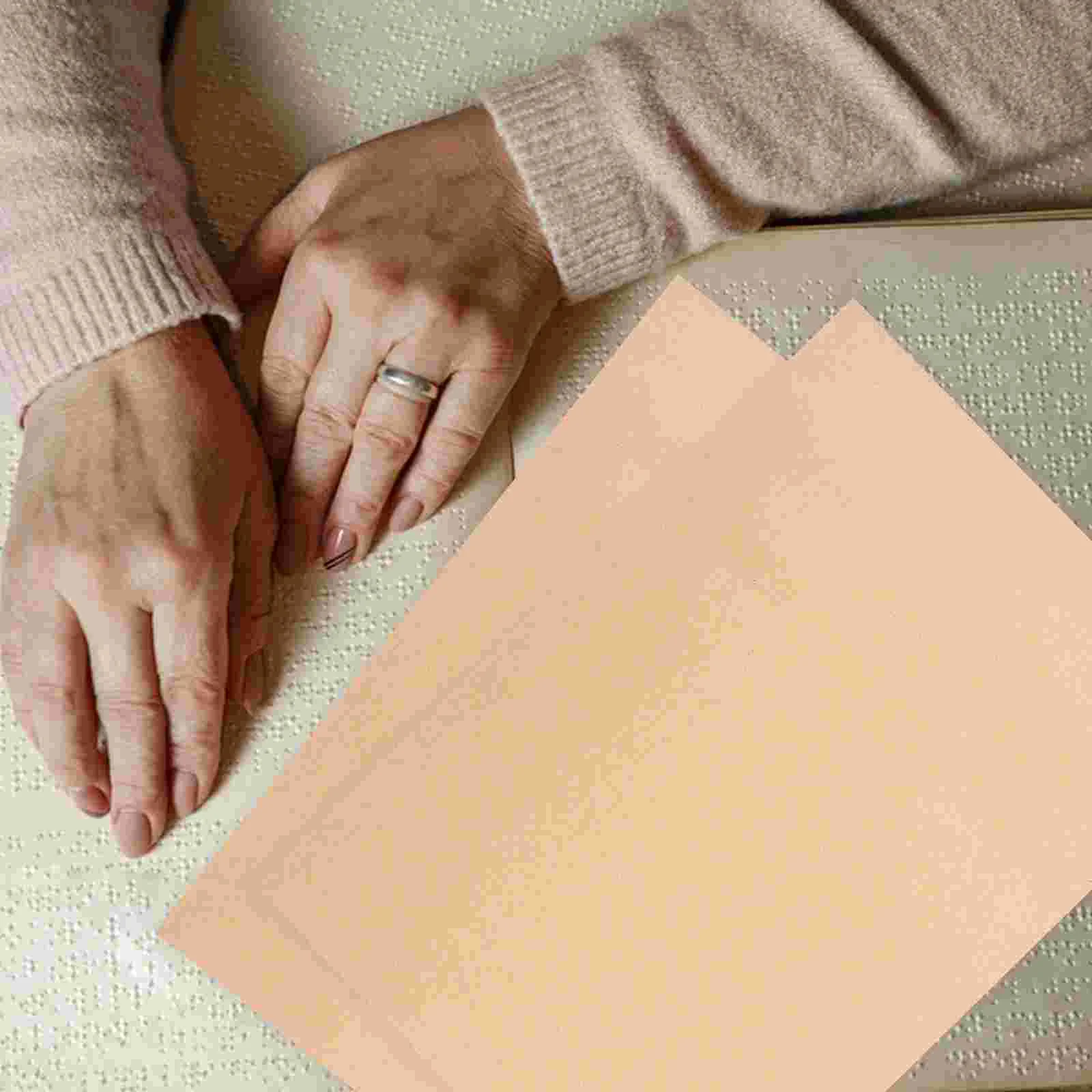 Крафт-бумага наклейки с принтом Брайля школьные принадлежности детская