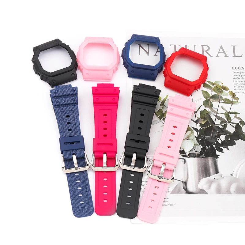 Resin strap case Suitable for Casio G-SHOCK DW5600 GW5610 G-5600E Men's and women's strap watch accessories