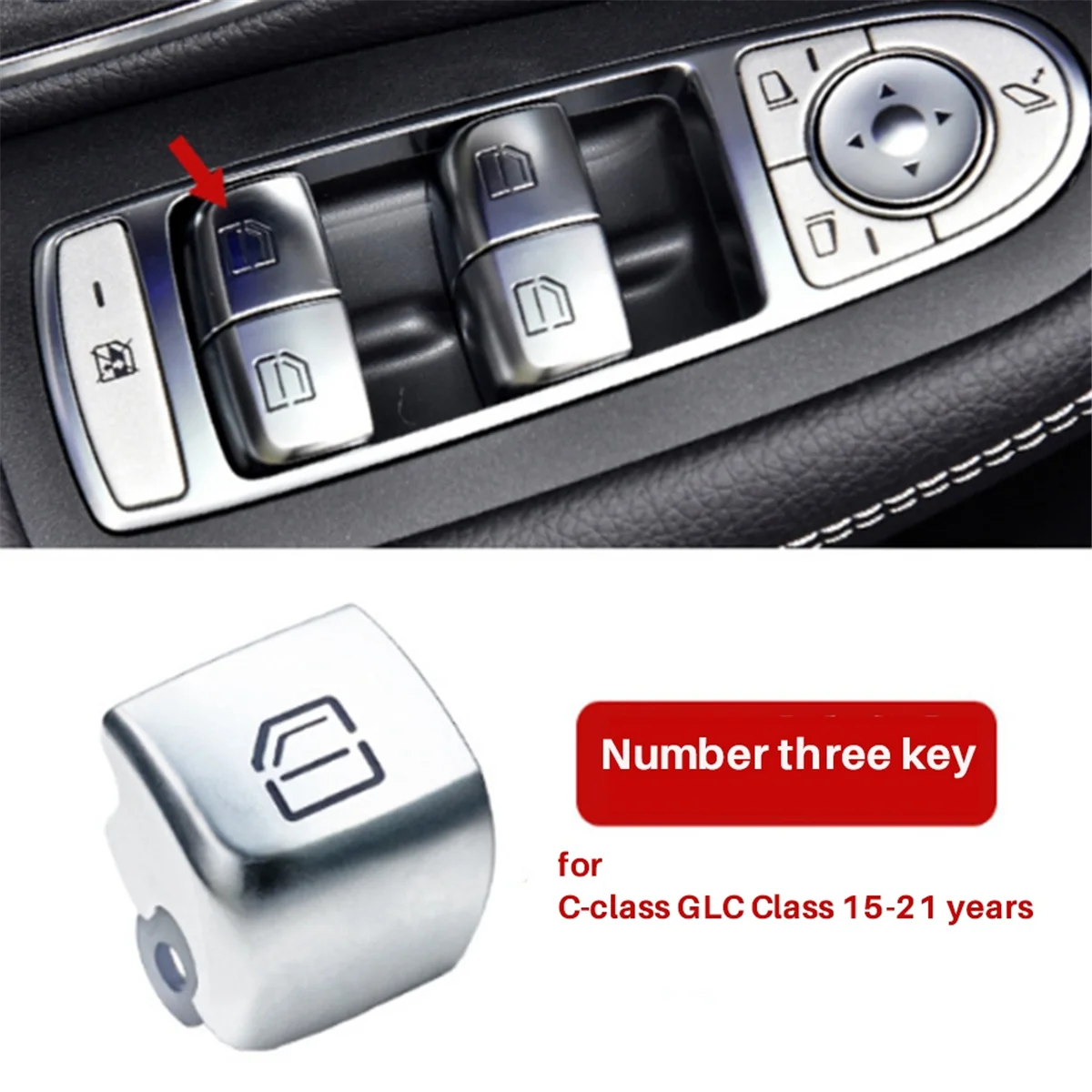 Крышка кнопки ремонта переключателя окна левой двери водителя 2059056811 Для Mercedes-Benz