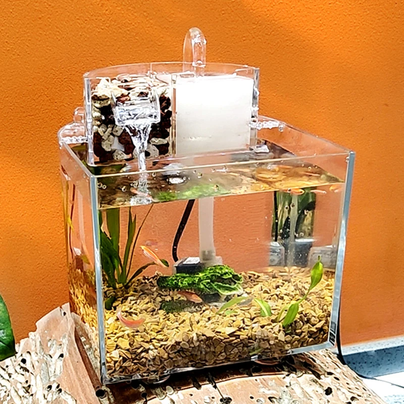 Ecological Fish Tank Transparent Living Room Desktop Acrylic Creative Gift Fish Tank Decoration Peceras Y Acuarios Fish Aquarium