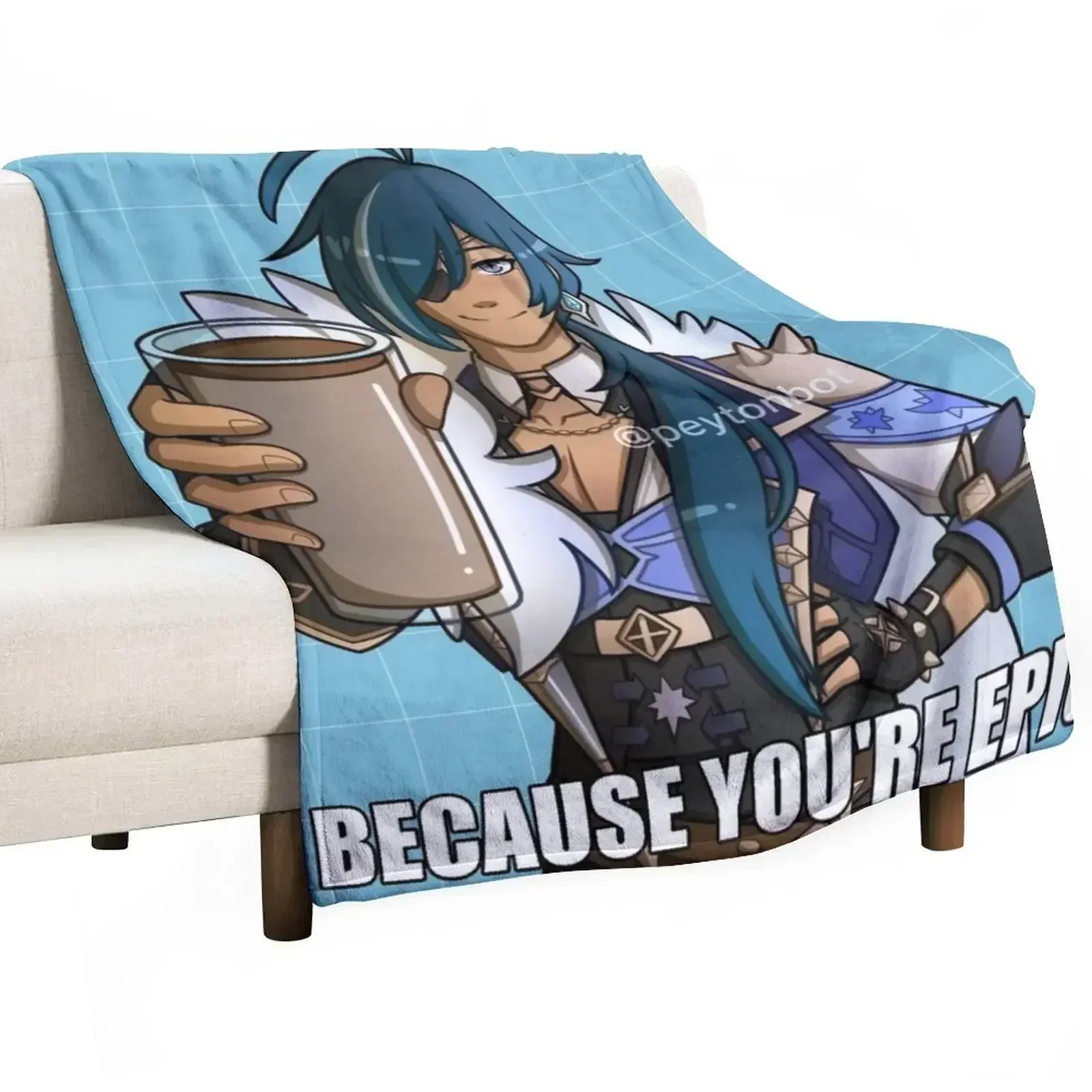 Новое одеяло Kaeya Gives You Choccy Milk теплое зимнее в стиле аниме