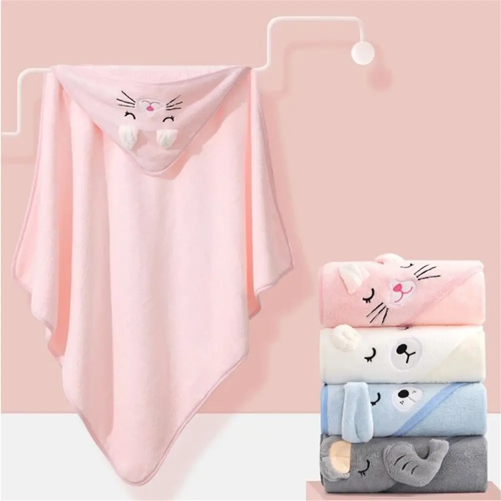 

Practical Home Soft Cotton Baby Bathrobe Fleece Blanket Newborn Wrap Blanket Children Bath Towel
