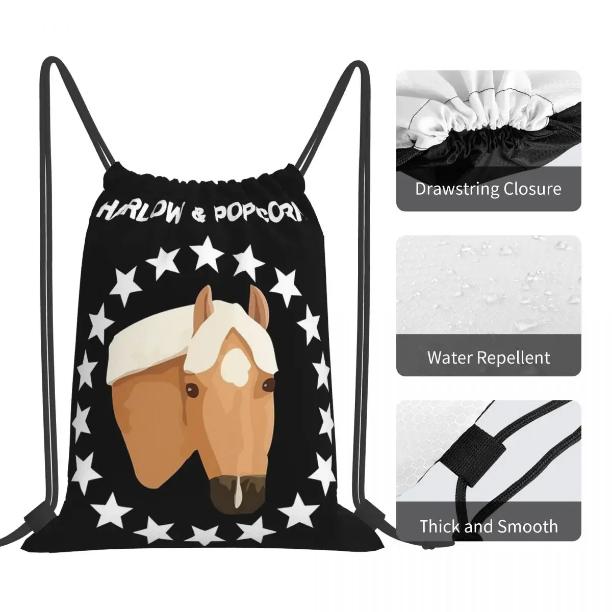 Harlow And Popcorn Мерч The Pony Рюкзаки Сумки на шнурке Пучок Карманная сумка для обуви