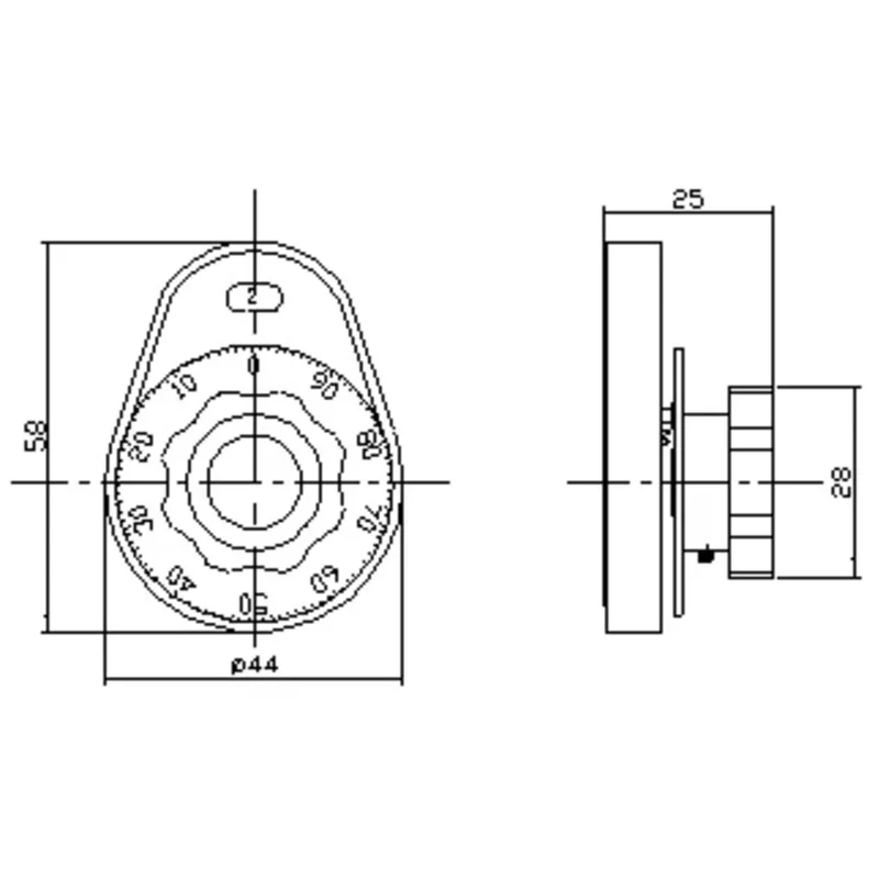 Проволочный резистор WXD4-23 3Вт Φ44