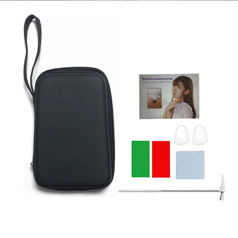 High Quality Kalimba 17 Key Thumb Piano Set with Kalimba full accessories Mahogany Kalimba music instrument African Finger Piano