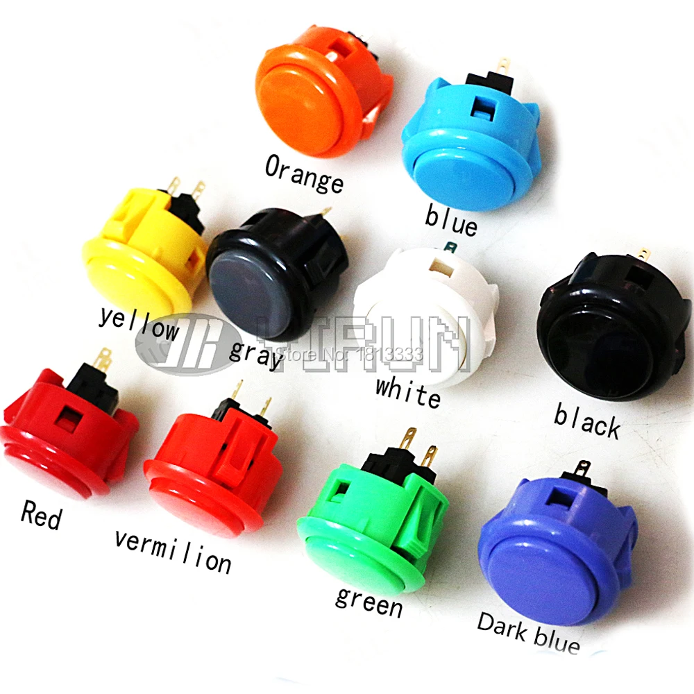 12 Japan SANWA OBSF-30 Push Button 30mm Arcade Switch DIY For PC PS3 PS4 Raspberry Pi JAMMA MAME Board Game Machine