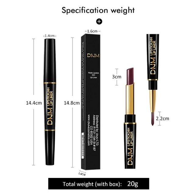 2 In 1 Double Head Lip Liner Pencils Lipstick Waterproof Long Lasting Moisturizing Pigments Lip Cosmetics Matte Lip Stick Makeup 3