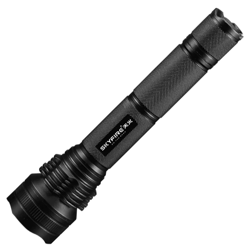 Black Bright Flashlight Outdoor Rechargeable Long Range Battery Flashlights Self Defense Aluminum Alloy Lanterna Lighting