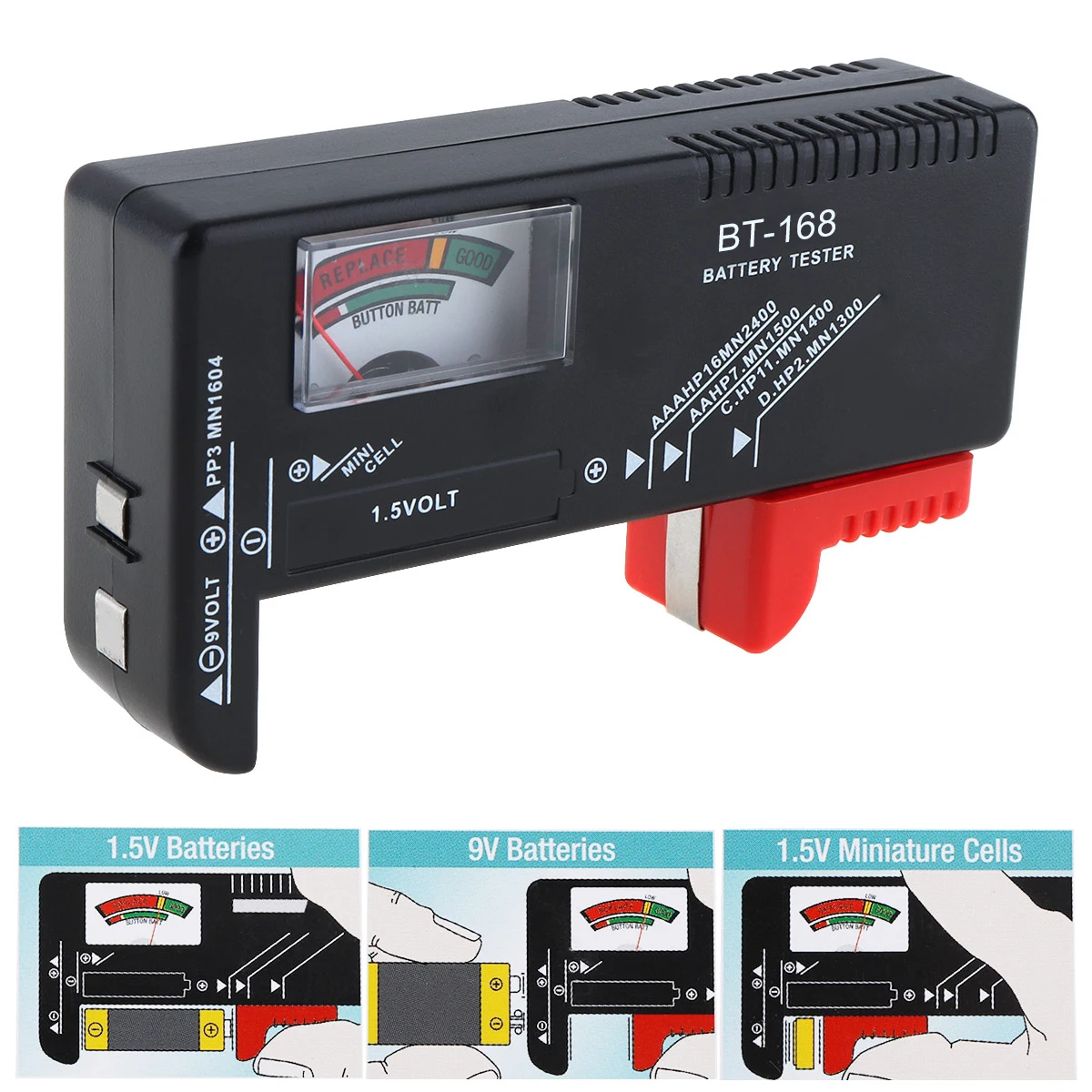 

BT-168 Mini Poin-ter Portable Battery Capacity Tester With a dial for Used To Check The Output Voltage of The Battery