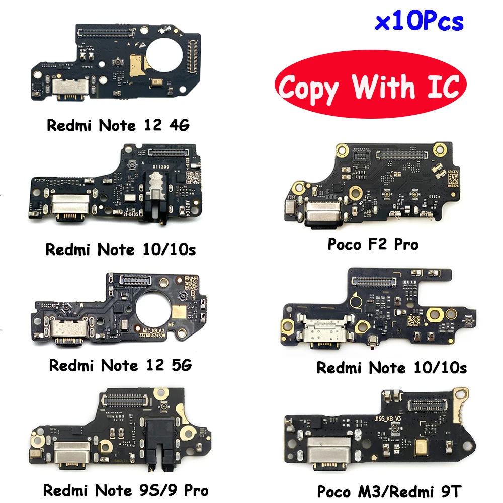 

10Pce USB Charger Port Jack Dock Connector Flex Cable For Xiaomi Poco X3 M4 Pro M3 Redmi Note 7 9S 10 10s Charging Board Module