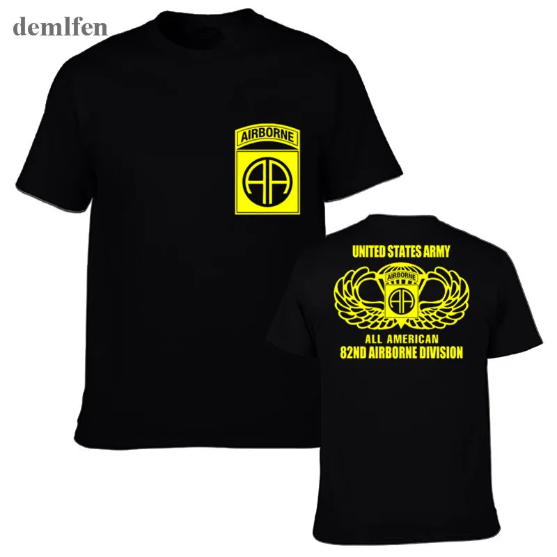 

New 82nd Airborne Special Force Army Military Veteran T-shirt Men Cotton Short Sleeve T Shirt Tops Tees
