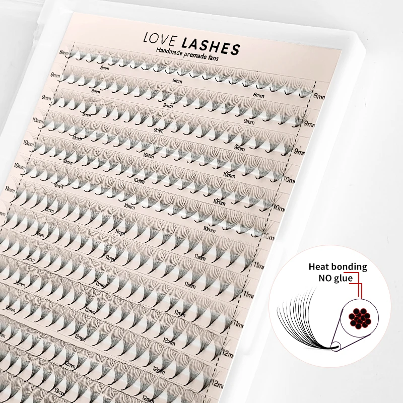 360640 готовые вееры для объема, 16-рядный букет Cils Prefaits Promade Lash Fans, тонкая заостренная основа, готовое наращивание ресниц 3D-20D (art.: 3920ccc8804ed) - 3920ccc8804ed