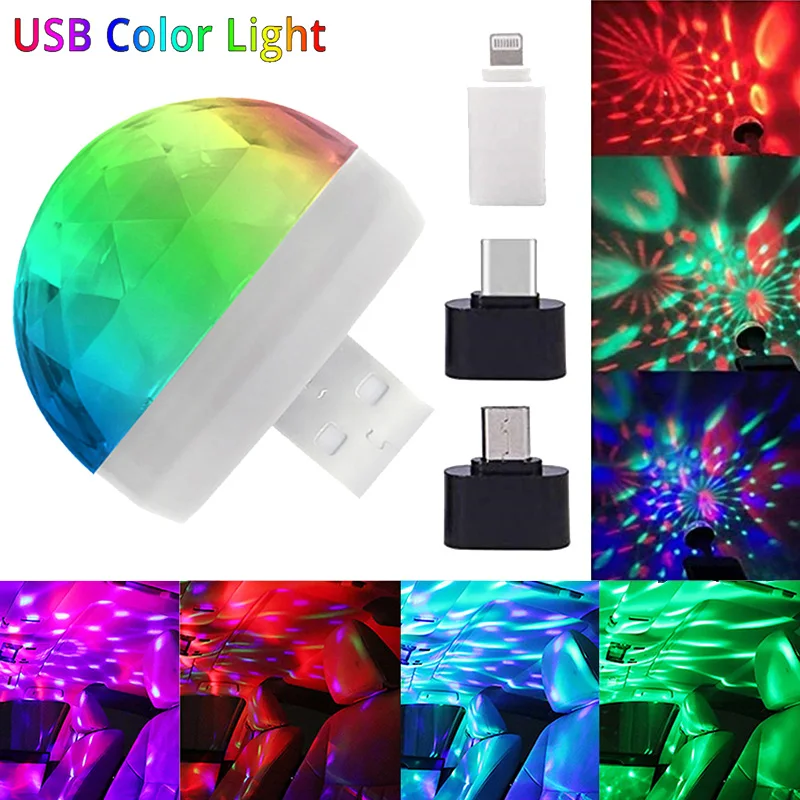 

USB мини-фонари для дискотеки, портативный домашний фонарь, фонарик постоянного тока 5 В, светодиодный сценический фонарь с питанием от USB, освещение для диджея, караоке, светодиодный фонарь на Рождество