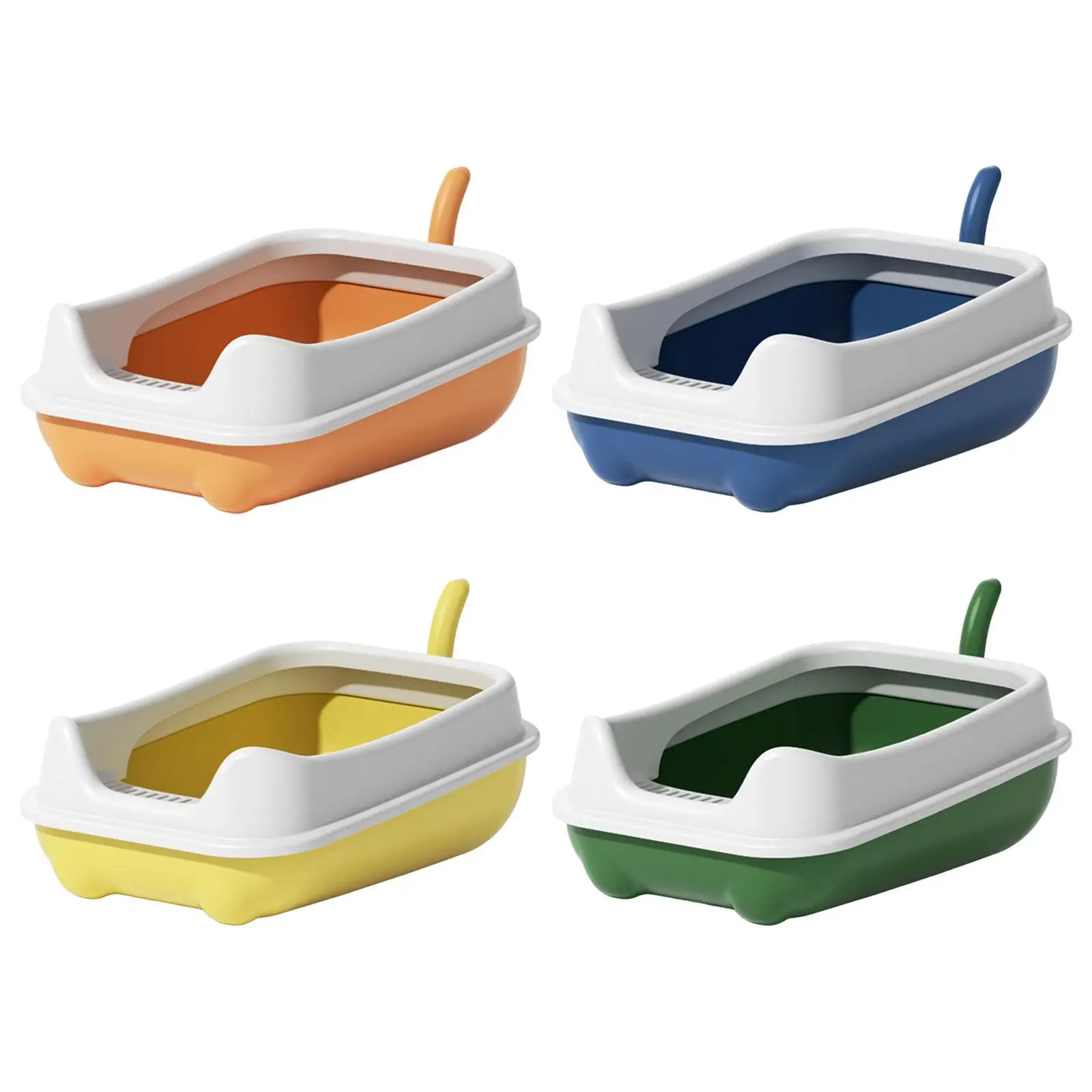 Es For Indoor Cats With Rim Open Top Detachable Kitten Litter Boxes Kitten Litter Pan Low Entry Cat Toilet