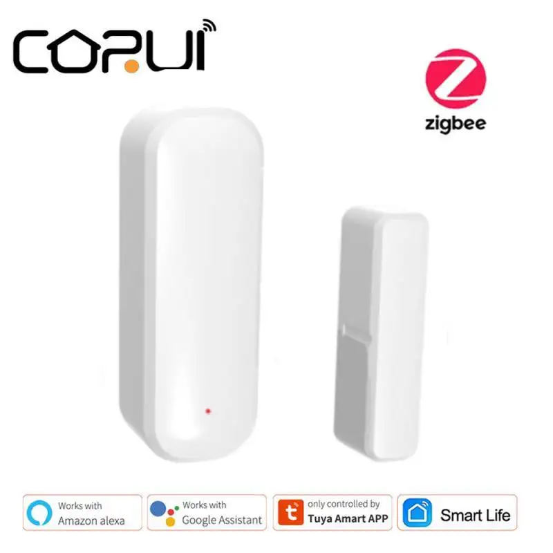 

CORUI Zigbee Smart Door Window Magnetic Sensor Open-Closed Detectors Tuya Smart Life APP Control Alexa Google Home Assistant