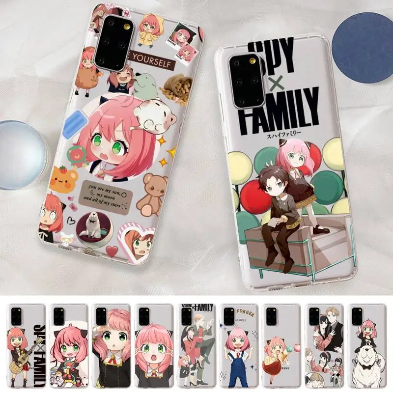 

Spy X Family Phone Case for Samsung S20 S10 lite S21 plus for Redmi Note8 9pro for Huawei P20 Clear Case