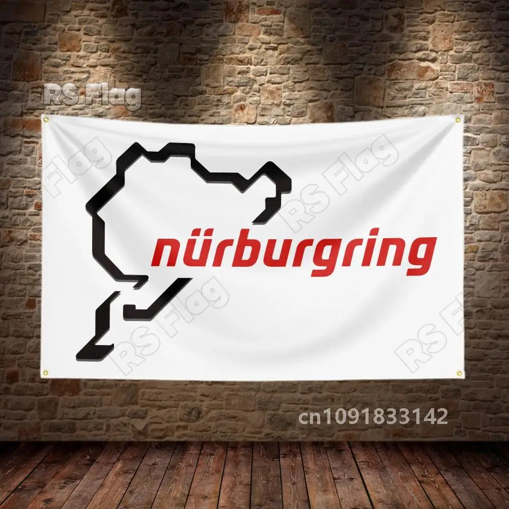 3x5 футов Флаг Нюрбургринга Полиэстеровые печатные автомобильные флаги для