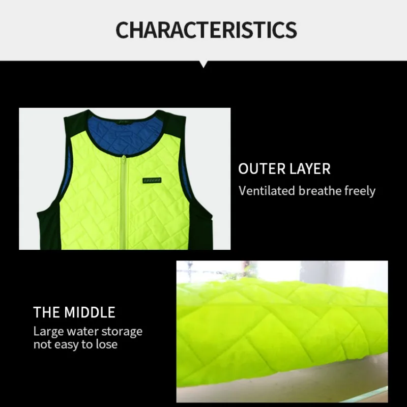 Cooling Summer Motorcycle Riding Motorbike Water Cold Jacket Motocross Rider Evaporative Motosport LYSCHY Ice Waistcoat Vest enlarge