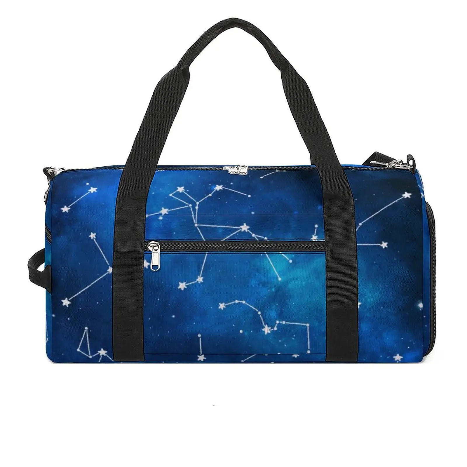 

Gym Bag Blue Galaxy Sports Bag Large Sky Map Constellation Astronomy Men Women Oxford Print Handbag Travel Training Fitness Bag