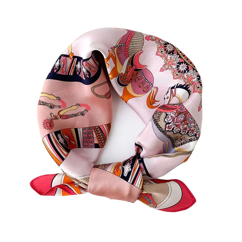 

100% Real Silk Square Scarves Women Bandana Foulard Hair Tie Soft Neckerchief Scarf Shawls Wraps Ladies Pashmina Female Hijab