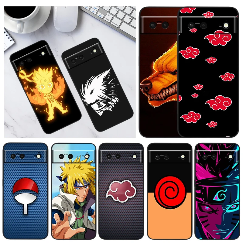 

Japanese Anime Naruto For Google Pixel 6 Pro 6A 5A 5 4 4A XL 5G Black Phone Case Shockproof Shell Soft Fundas Coque Capa