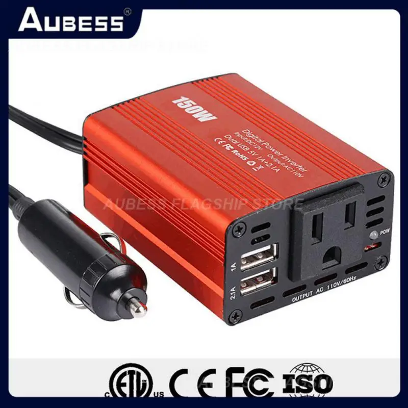 Автомобильный инвертор многофункциональный с двойным USB-накопителем 150 Вт