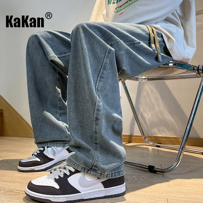 Kakan - Spring/Summer New Vintage Jeans Menswear, High Street Straight Leg Wide Leg Loose Fit Jeans K024-ASN712