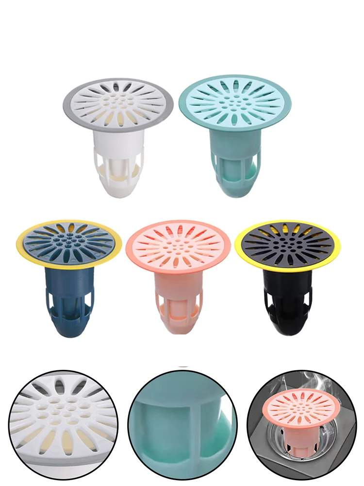 

Deodorant Floor Drain Core Silicone Shower Drain Stopper Insectproof Anti-odor Hair Trap Plug Trap Kitchen Bathroom Toilet Sewer