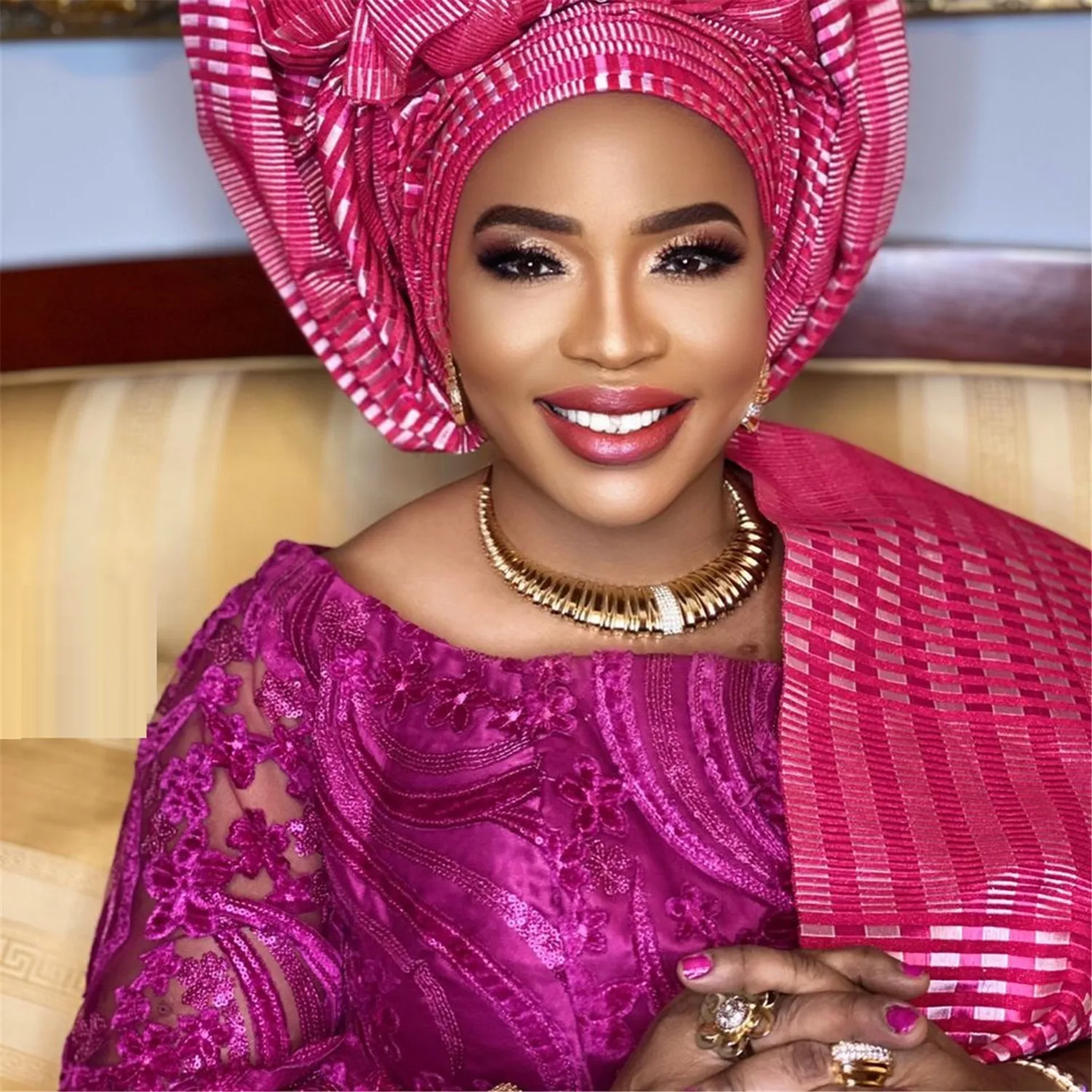 Italian Gold Plated Women Jewelry Set Nigeria Party Necklace Earrings Bangle Ring Wedding Banquet Free Shipping