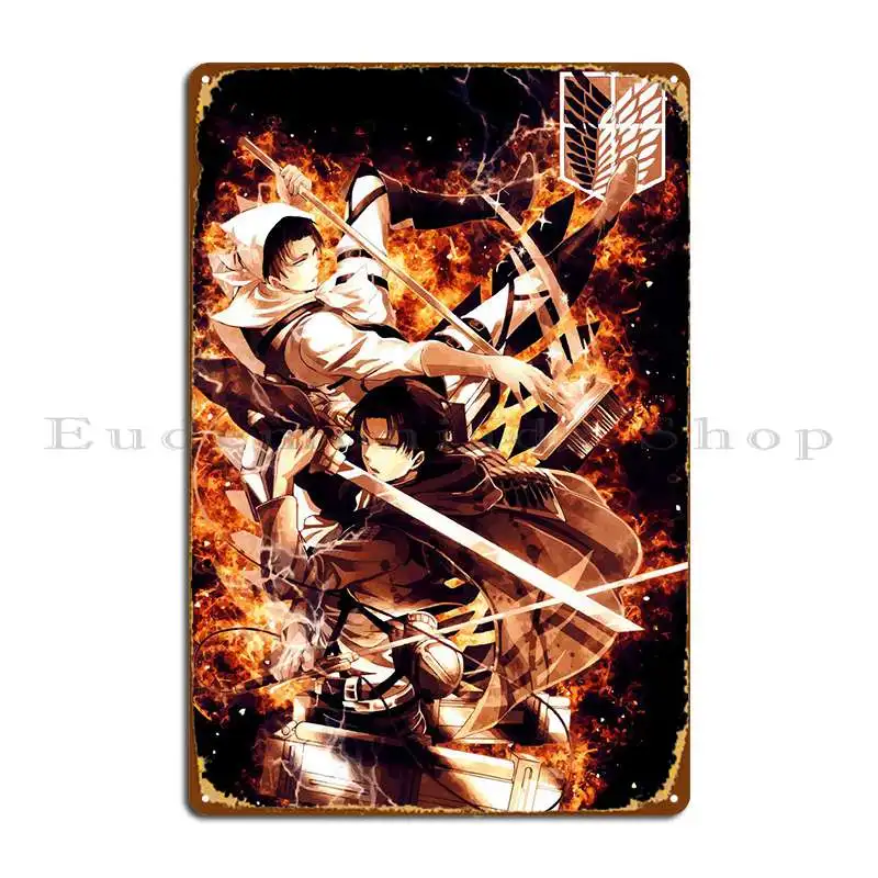 

Металлический знак атака на титанов, печатный кухонный бар, персонализированный кинотеатр, жестяной знак, плакат