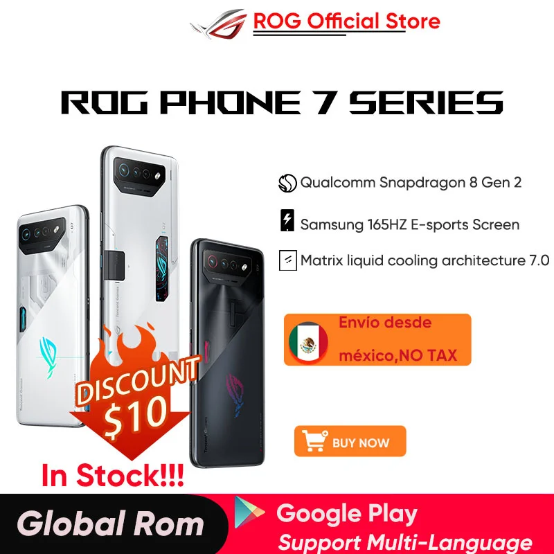 2023 New ASUS ROG Phone 7 & 7 Ultimate 5G Gaming Phone Snapdragon 8 Gen 2 165Hz AMOLED 6000mAh 65W Fast Charge Mobile Phone