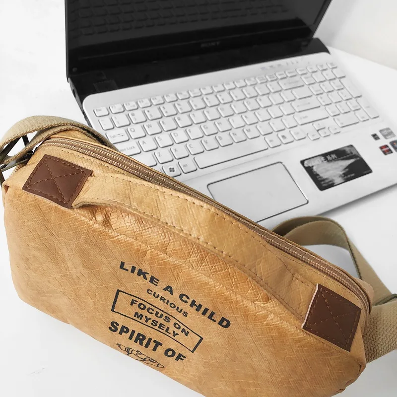 Винтажные сумки через плечо из крафт-бумаги для женщин маленькая