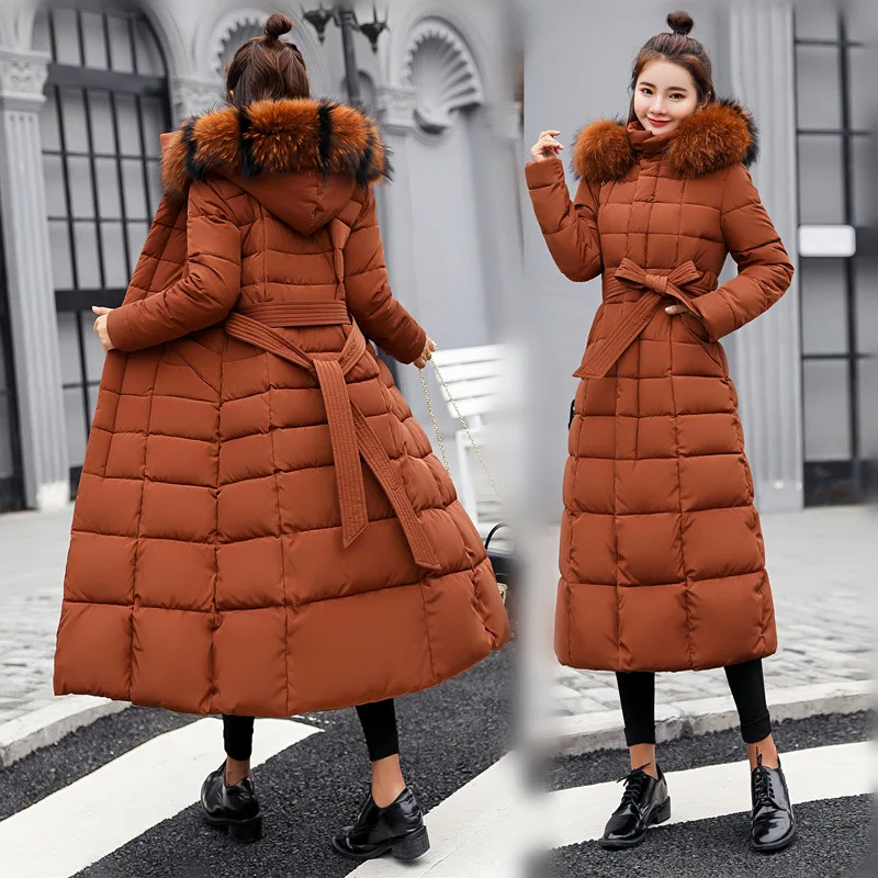 Long Winter Coat For Colder Women Jacket Cotton Padded Warm Thicken Ladies Coats Parka Womens Jackets