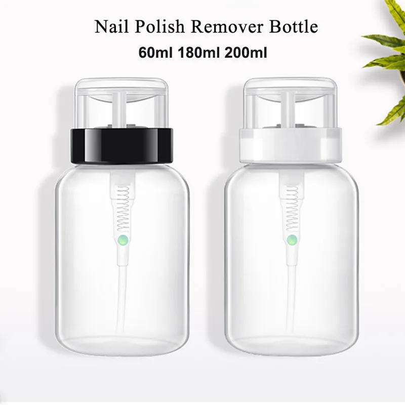 

Empty Bottle Nail Remover For Pump Polish 200ml 60ml Polish Bottle Makeup Nail Push And Down Remover 180ml Dispenser Lockable