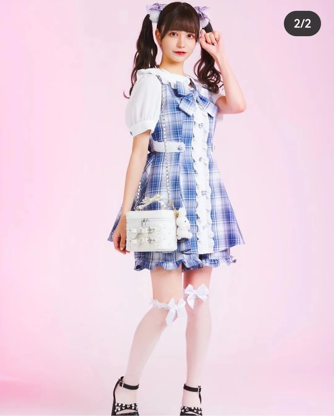 Rojita Japanese Style Sweet Cute Women's Playsuit Plaid Detachable Bow Short Sleeve Top Casual Shorts Fashion Rompers for Lady