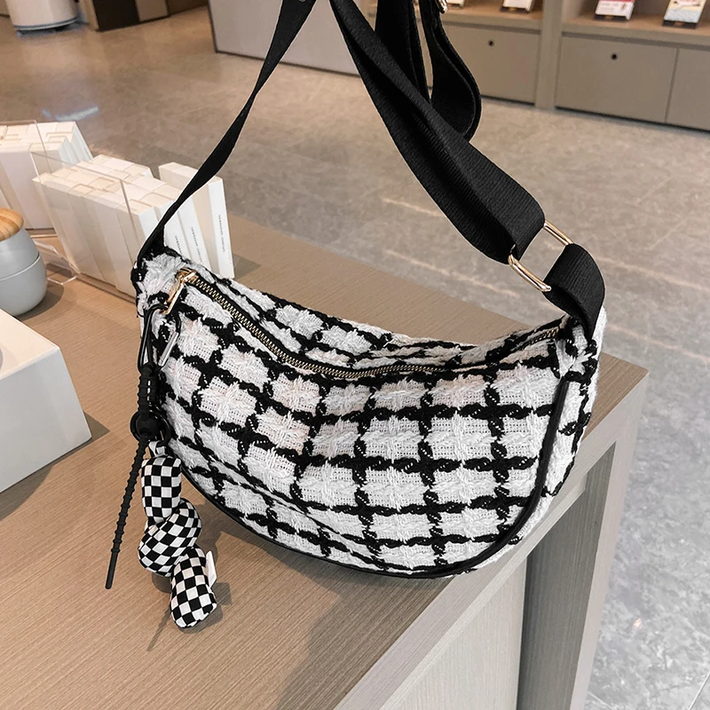 

Модные брендовые дизайнерские сумки Хобо и кошельки, женские сумки через плечо 2022, винтажные клетчатые женские сумки-мессенджеры