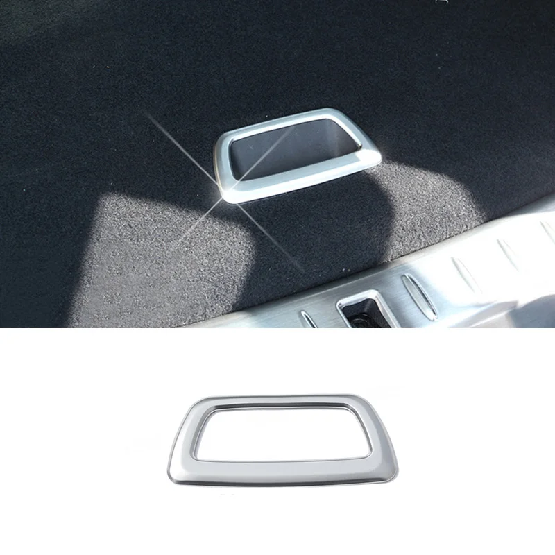 

For BMW X1 F48 16-21 Chrome Rear Trunk Storage Box Open Handle Frame Cover Trim Car Interior Accessories Car Interior Supplies