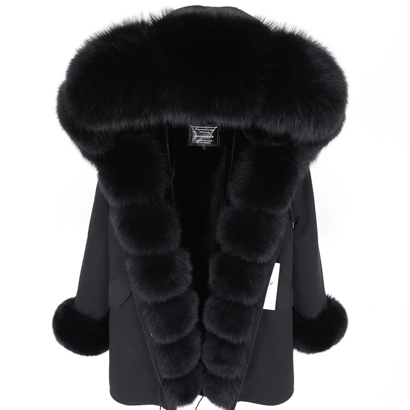 Women's Winter Jacket 2022 Long Coats Real Fur Warm Collar Female Clothes Faux Luxury Overcoats Feather Students Trench Parkas