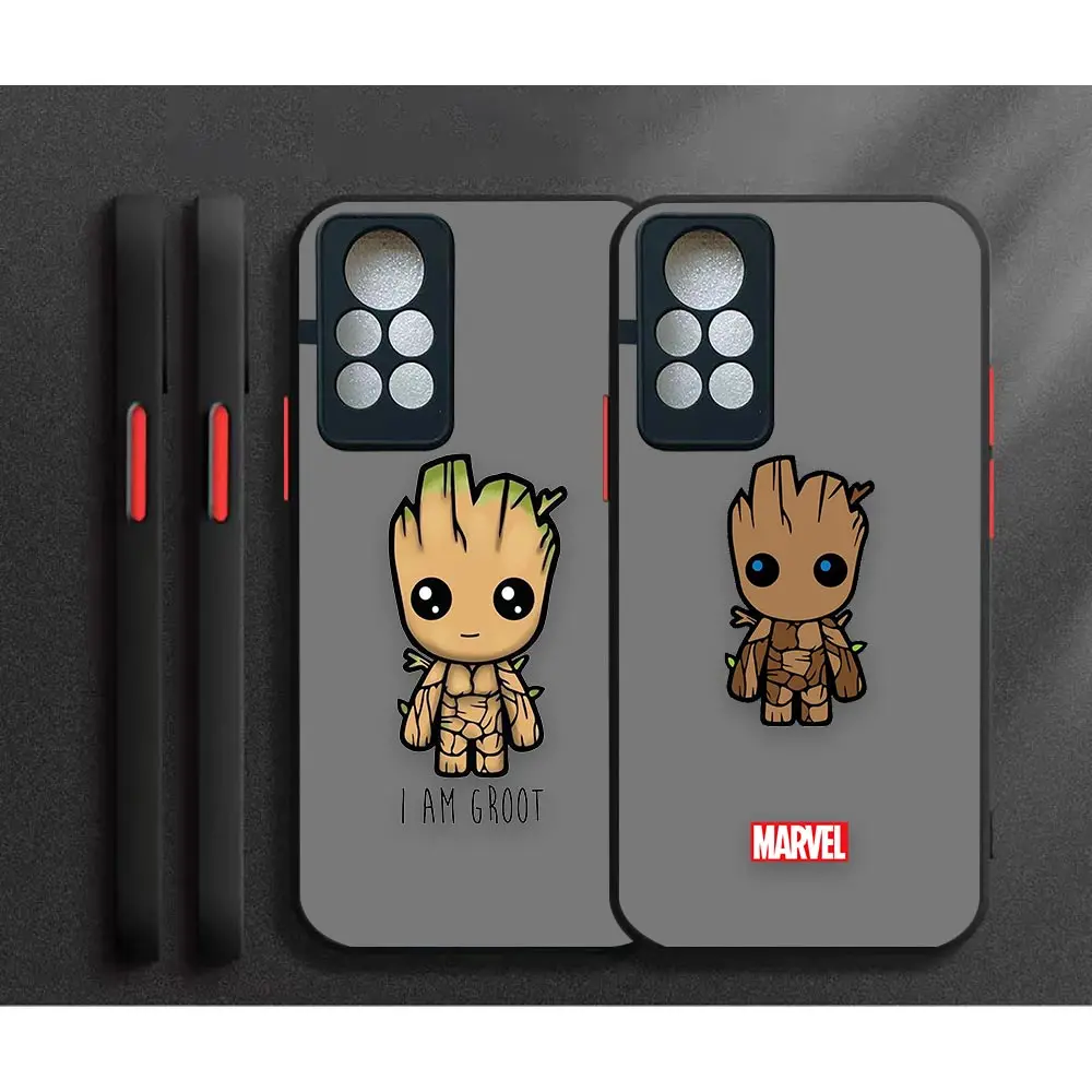 

Matte Case Funda Coque For Infinix NOTE 11 10 8I 8 7 PRO HOT 12 12I 11S 10I 10S 9 8 PLAY NFC Case Marvel Baby I AM GROOT​