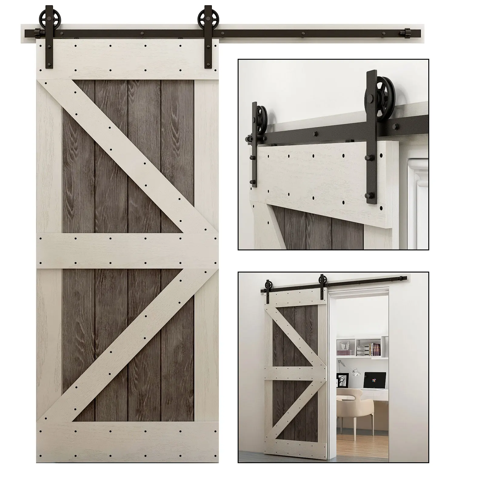 Кухонная мебель для раздвижных дверей одинарной деревянной двери высотой 4-16