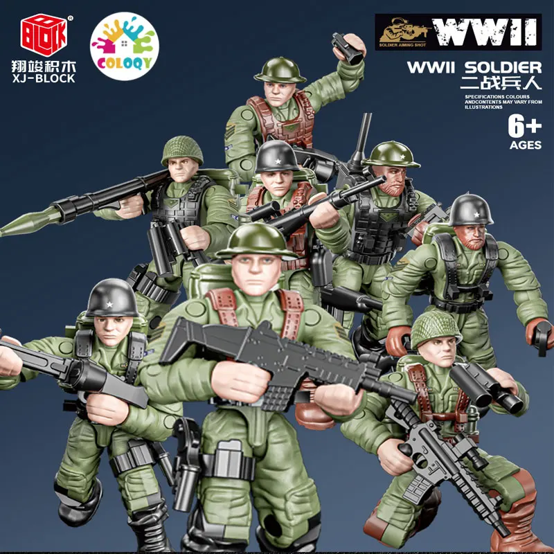 

Building block childrens toys military new characters weapons accessory combinations movable posture changes toy wholesale store