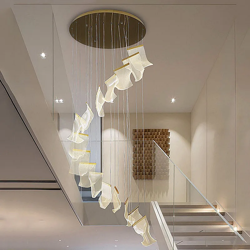 Лофт Квартира Дуплексное здание Большая люстра Отель Акриловый подвесной