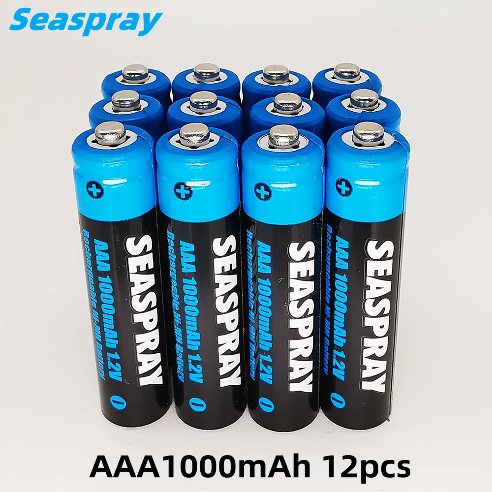 

12PCS High capacity Triple A 1.2V AAA 1000mah Ni-MH Rechargeable Batteries Solar battery for Solar Lights lamp, Remote Control