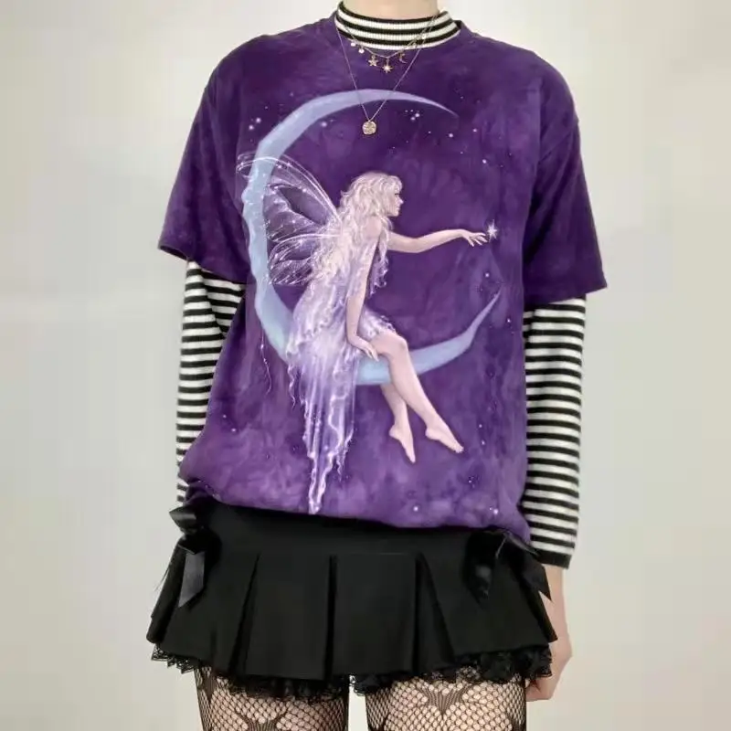 

Zomer Mode Vrouwen T-shirt Digitale 3D Afdrukken Korte Mouw T-shirt Leuke Kat Ronde Hals Top Losse En Comfortabele