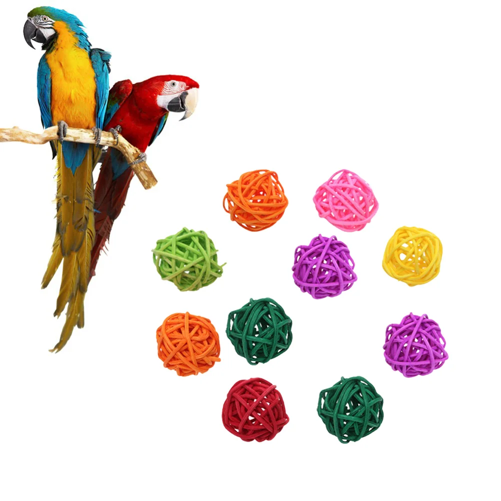 

Toys Toy Rattanbird Parrot Forbirds Chew Cockatiels Parakeet Pet Birdcage Diy Crafts Hamster Conures Budgieswoven Decor Parrots